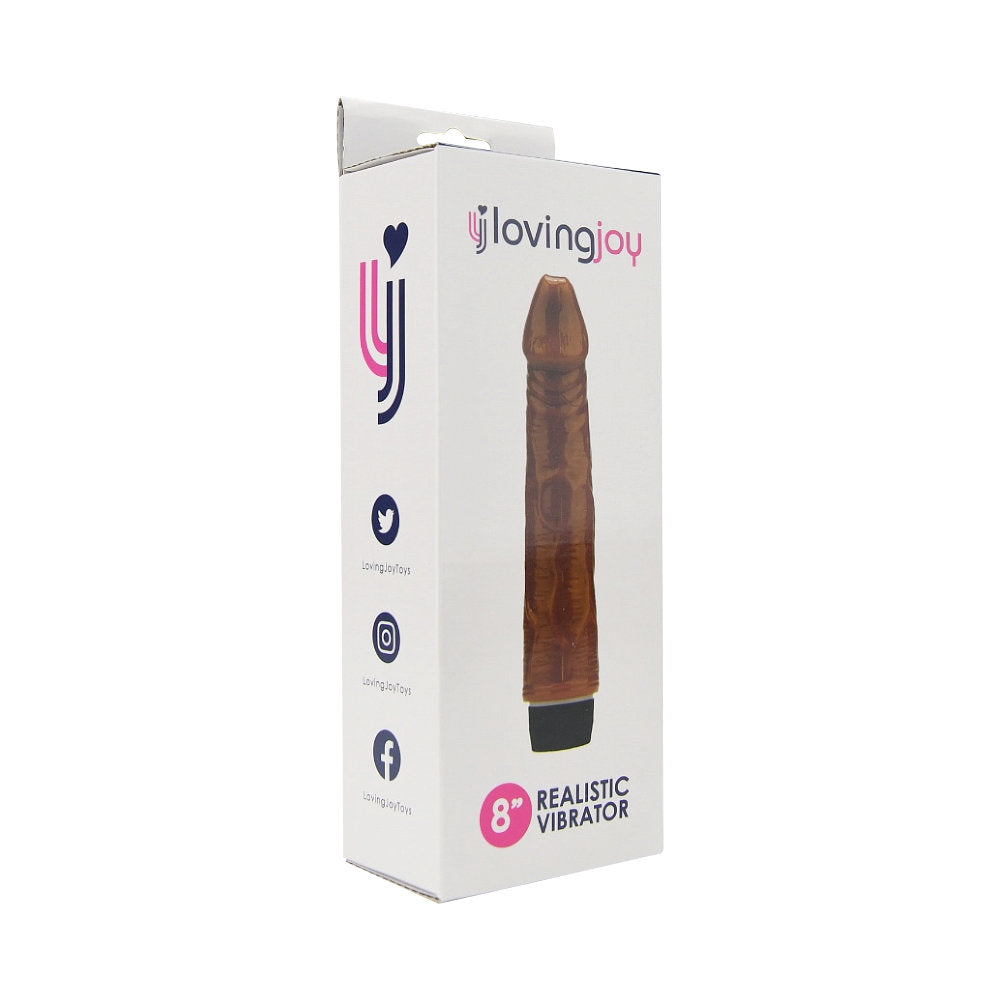 Loving Joy Realistischer Vibrator, braun (Modell mit nomineller Größe 20,32 cm)
