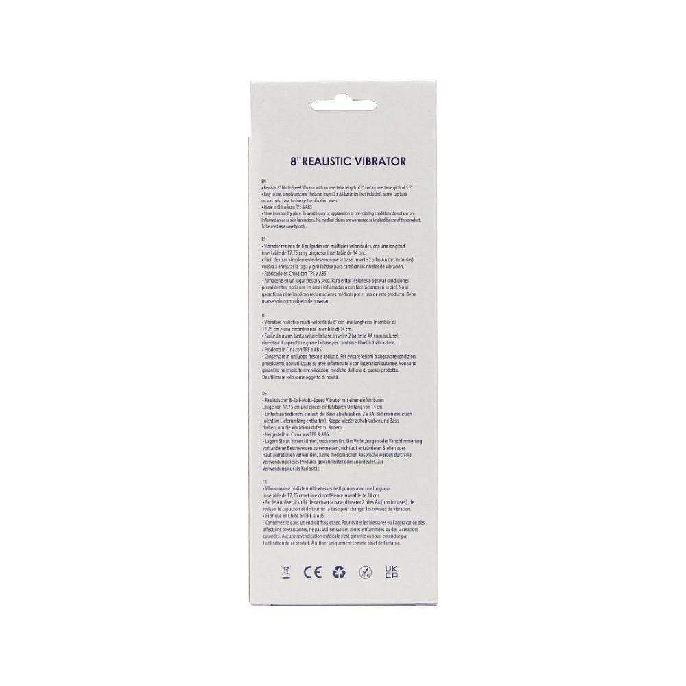 Loving Joy Realistischer Vibrator, braun (Modell mit nomineller Größe 20,32 cm)