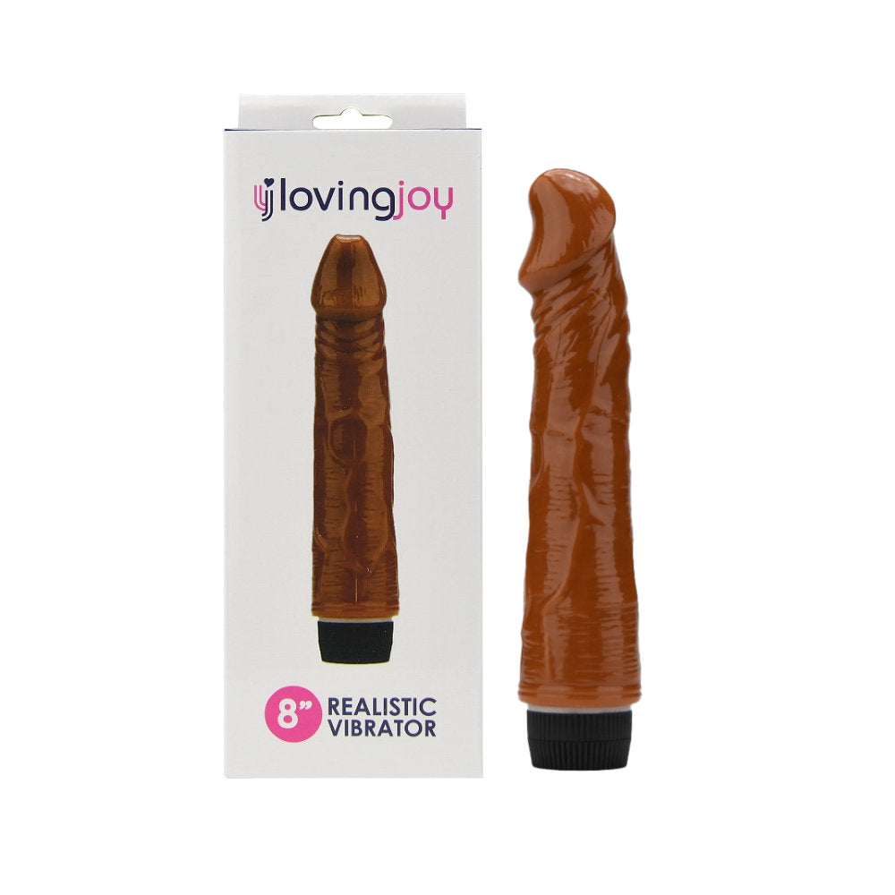 Loving Joy Realistischer Vibrator, braun (Modell mit nomineller Größe 20,32 cm)