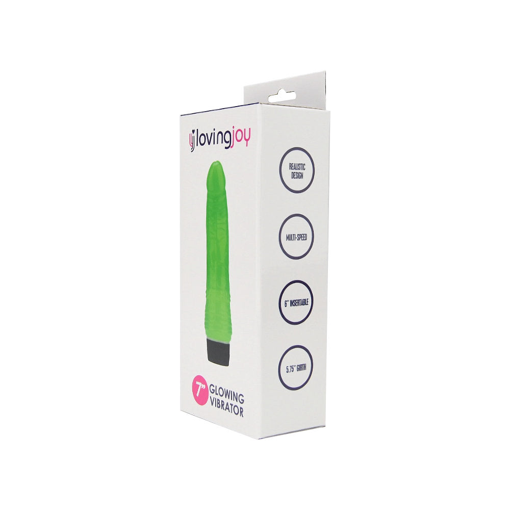 Loving Joy Realistischer Vibrator, leuchtet im Dunkeln (Modell mit nomineller Größe 17,78 cm)