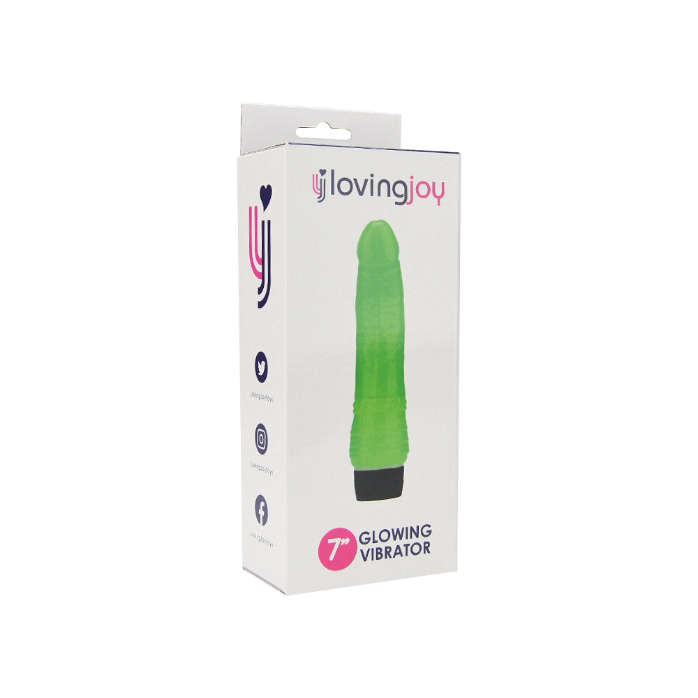 Loving Joy Realistischer Vibrator, leuchtet im Dunkeln (Modell mit nomineller Größe 17,78 cm)