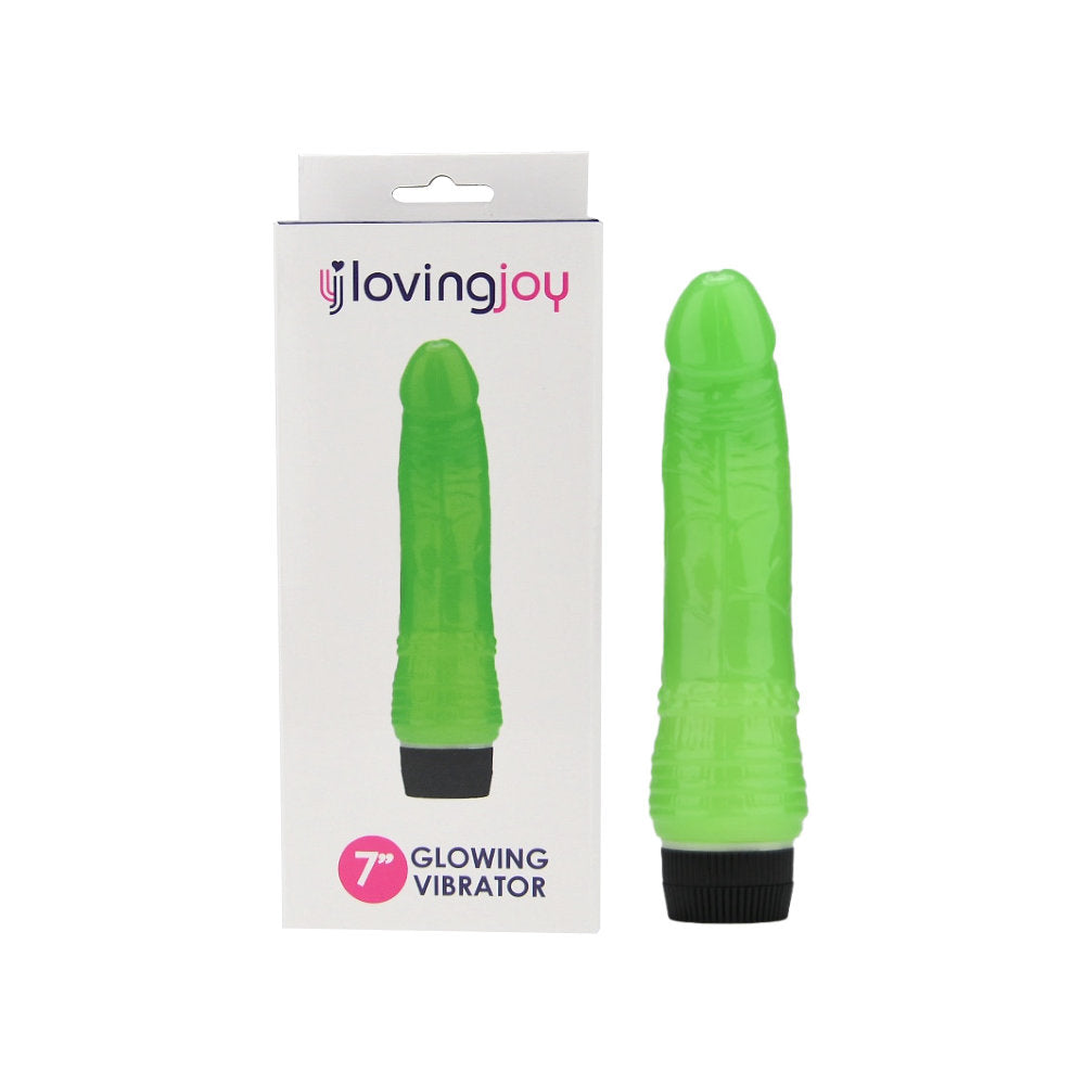 Loving Joy Realistischer Vibrator, leuchtet im Dunkeln (Modell mit nomineller Größe 17,78 cm)