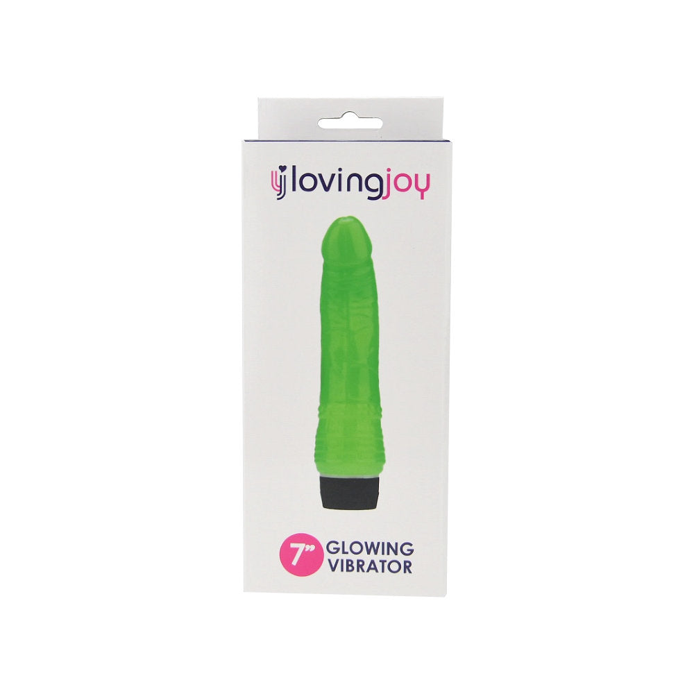 Loving Joy Realistischer Vibrator, leuchtet im Dunkeln (Modell mit nomineller Größe 17,78 cm)