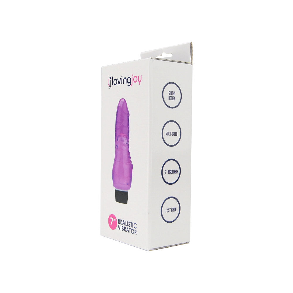 Loving Joy Realistischer Vibrator, lila (Modell mit nomineller Größe 17,78 cm)