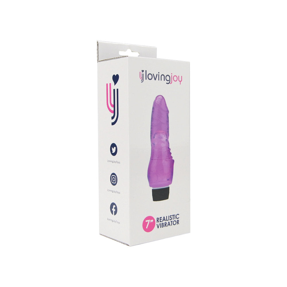 Loving Joy Realistischer Vibrator, lila (Modell mit nomineller Größe 17,78 cm)