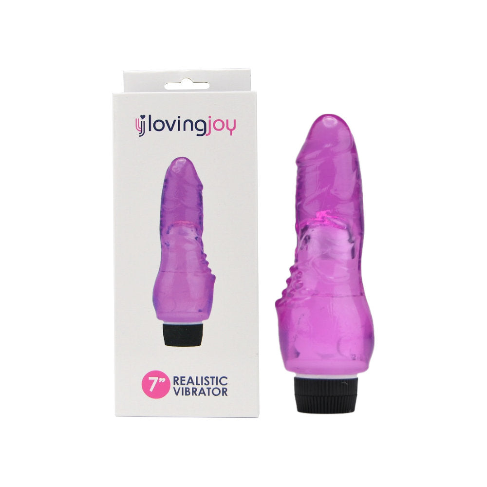 Loving Joy Realistischer Vibrator, lila (Modell mit nomineller Größe 17,78 cm)