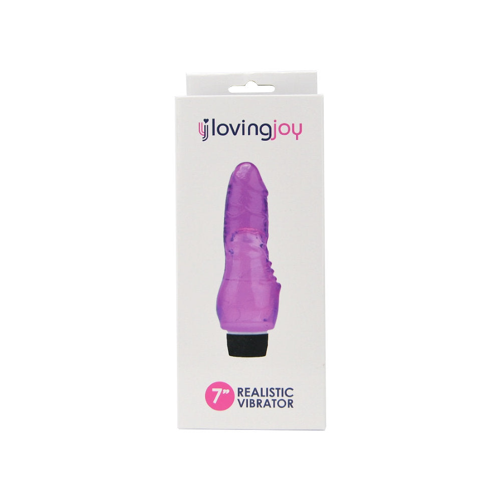 Loving Joy Realistischer Vibrator, lila (Modell mit nomineller Größe 17,78 cm)
