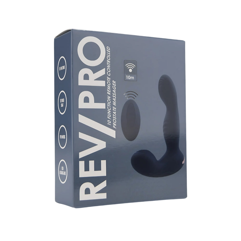 Rev-Pro 10-Funktionen-Prostatamassagegerät mit Fernbedienung