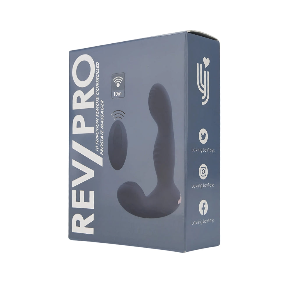 Rev-Pro 10-Funktionen-Prostatamassagegerät mit Fernbedienung