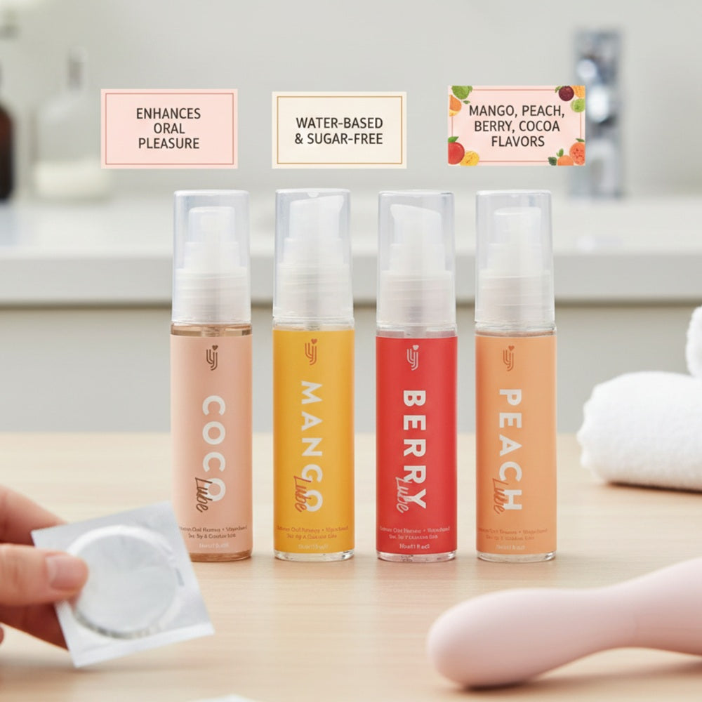 Loving Joy Gleitgel-Set mit Geschmack (4er-Pack)