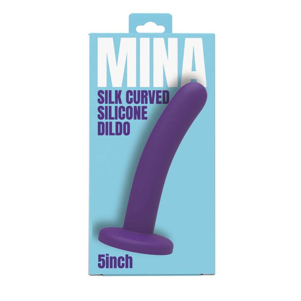 Mina Silk gebogener Silikondildo mit Saugnapf, 13,3 cm