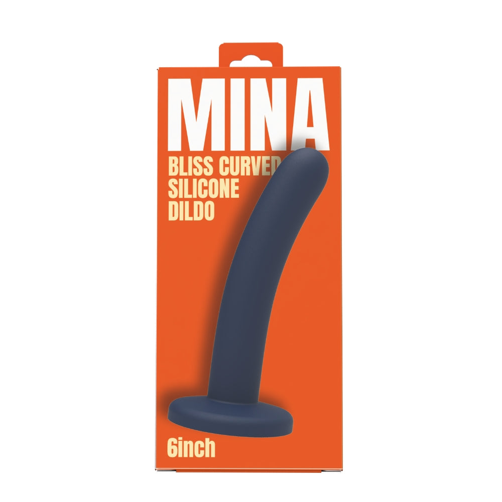Mina Bliss gebogener Silikondildo mit Saugnapf, 15,8 cm