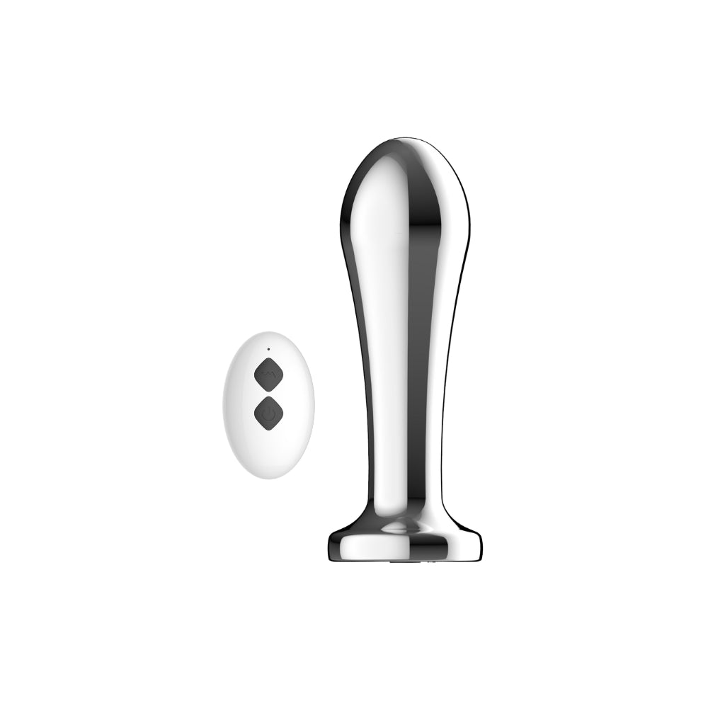 Toosh ferngesteuerter vibrierender Analplug aus Metall – N12786