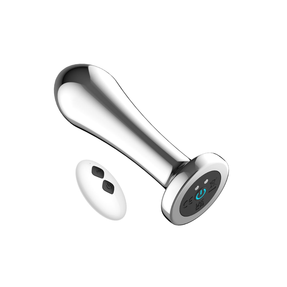 Toosh ferngesteuerter vibrierender Analplug aus Metall – N12786