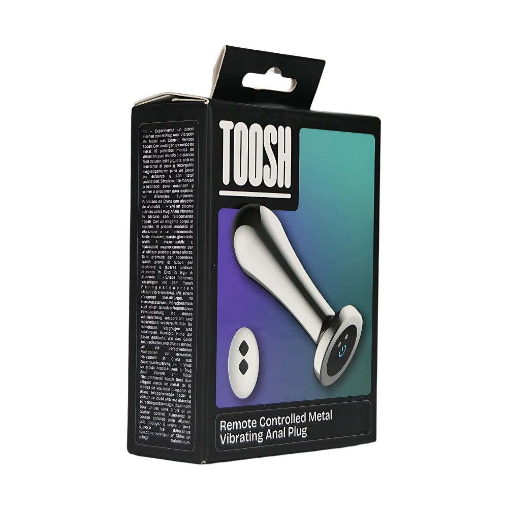 Toosh ferngesteuerter vibrierender Analplug aus Metall – N12786