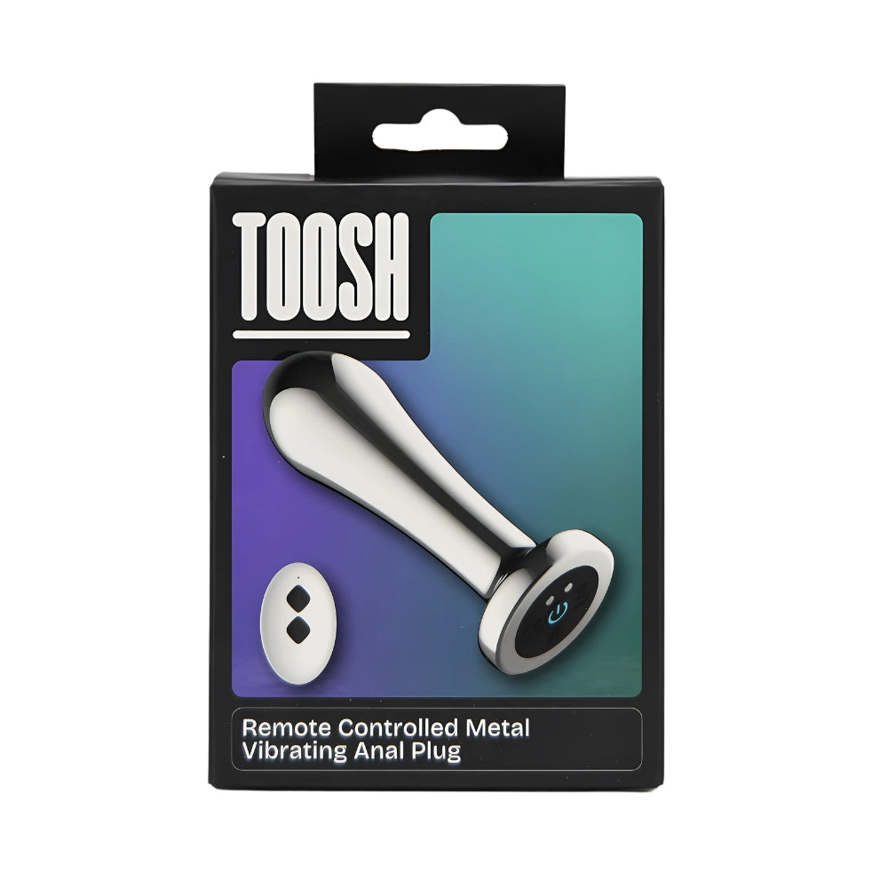 Toosh ferngesteuerter vibrierender Analplug aus Metall – N12786