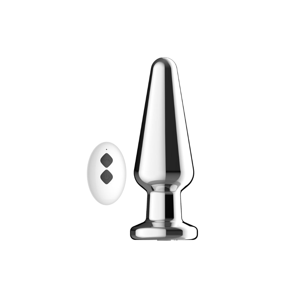 Toosh ferngesteuerter vibrierender Analplug aus Metall – N12787