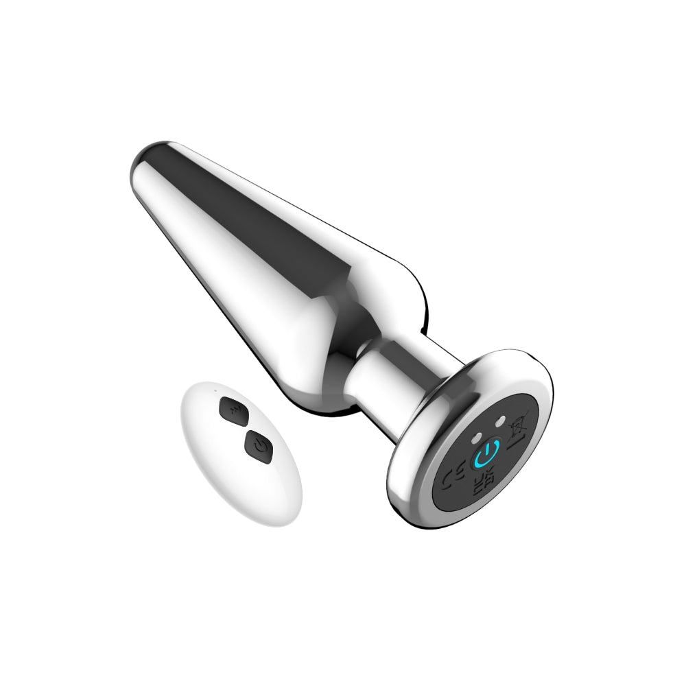 Toosh ferngesteuerter vibrierender Analplug aus Metall – N12787