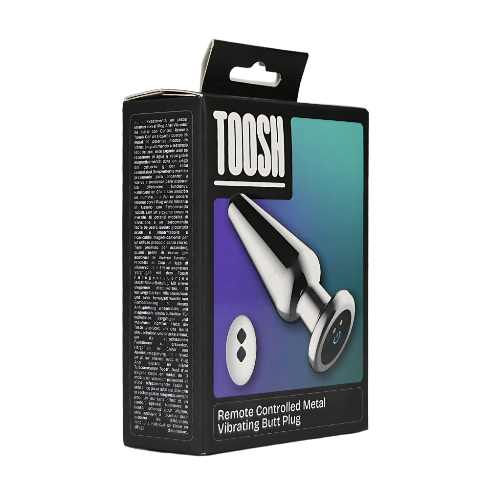 Toosh ferngesteuerter vibrierender Analplug aus Metall – N12787