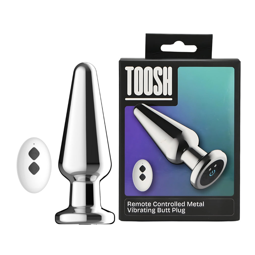 Toosh ferngesteuerter vibrierender Analplug aus Metall – N12787