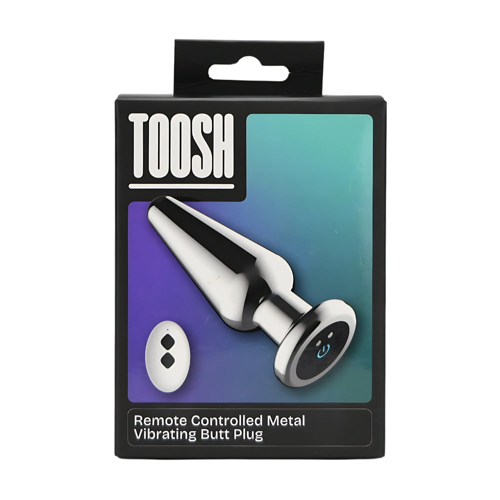 Toosh ferngesteuerter vibrierender Analplug aus Metall – N12787