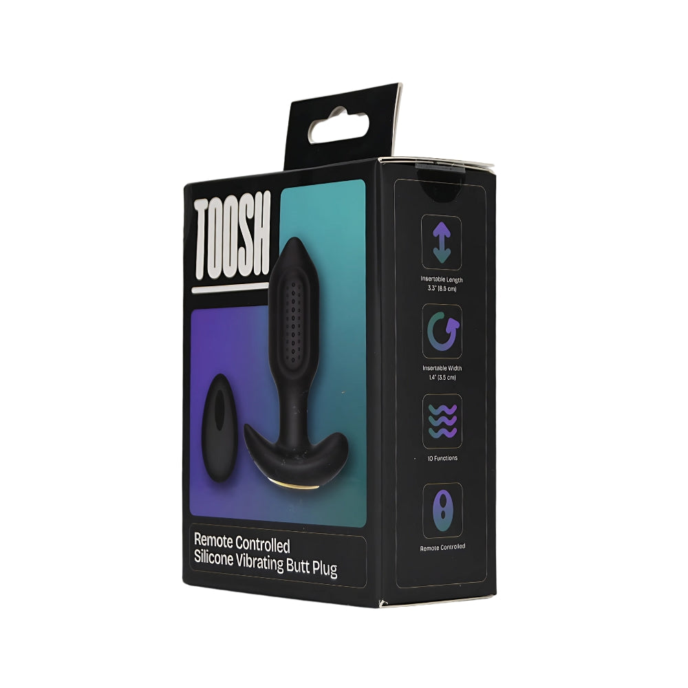 Toosh ferngesteuerter vibrierender Analplug aus Silikon – N12803
