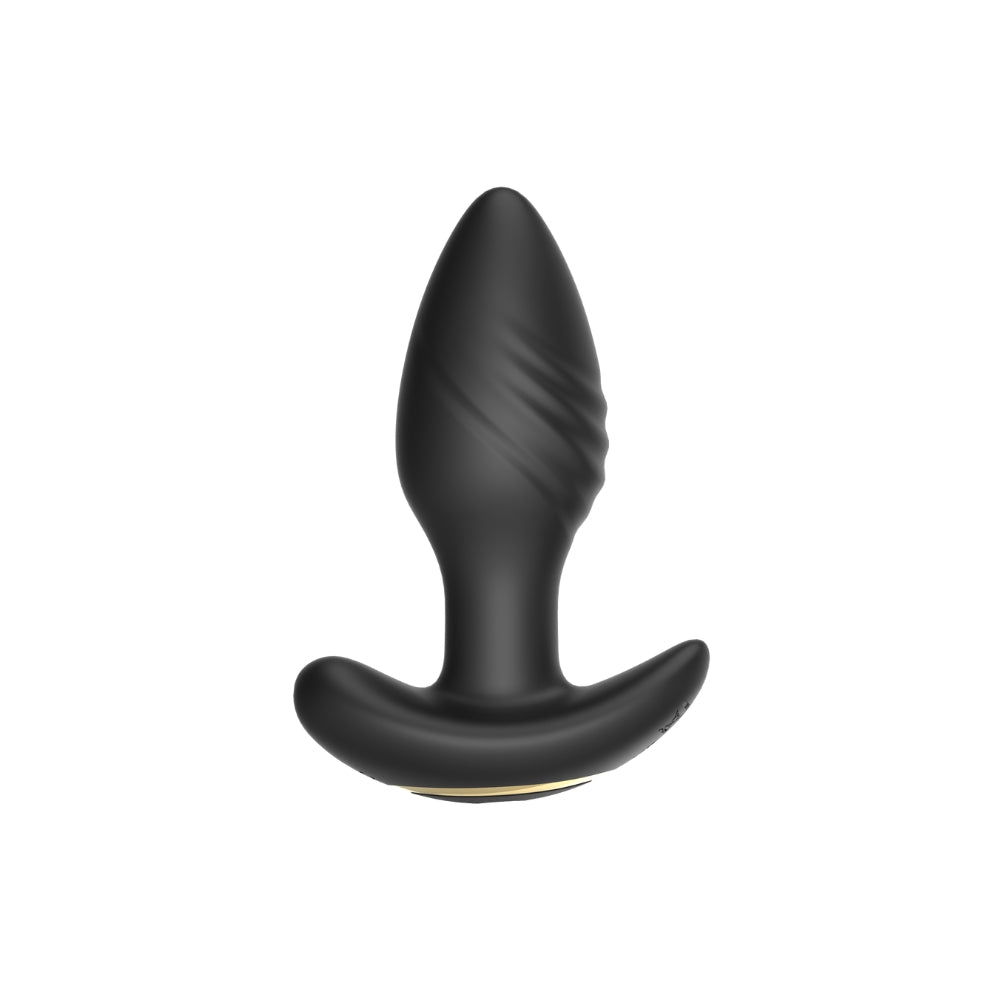 Toosh ferngesteuerter, rotierender und vibrierender Analplug aus Silikon