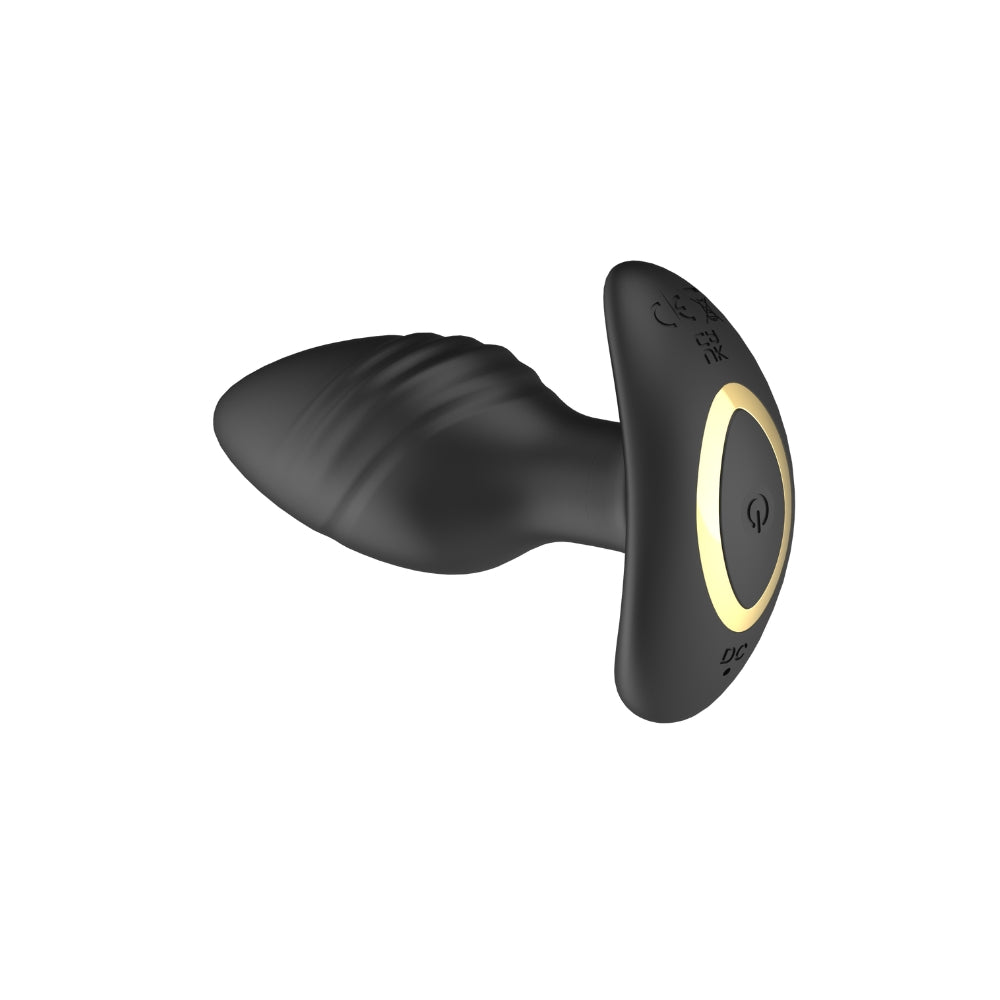 Toosh ferngesteuerter, rotierender und vibrierender Analplug aus Silikon