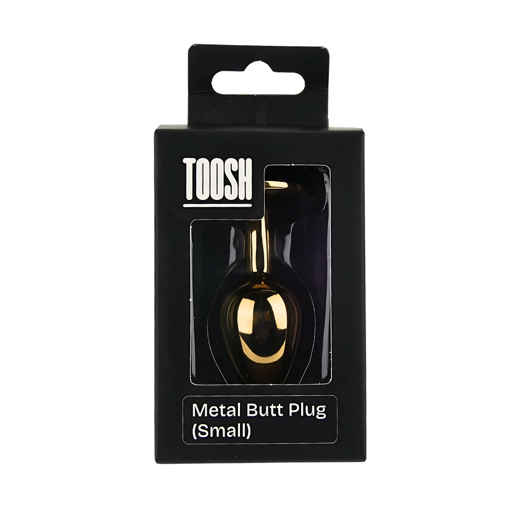 Toosh – Goldfarbener Metall-Analplug mit klarem Stein, klein