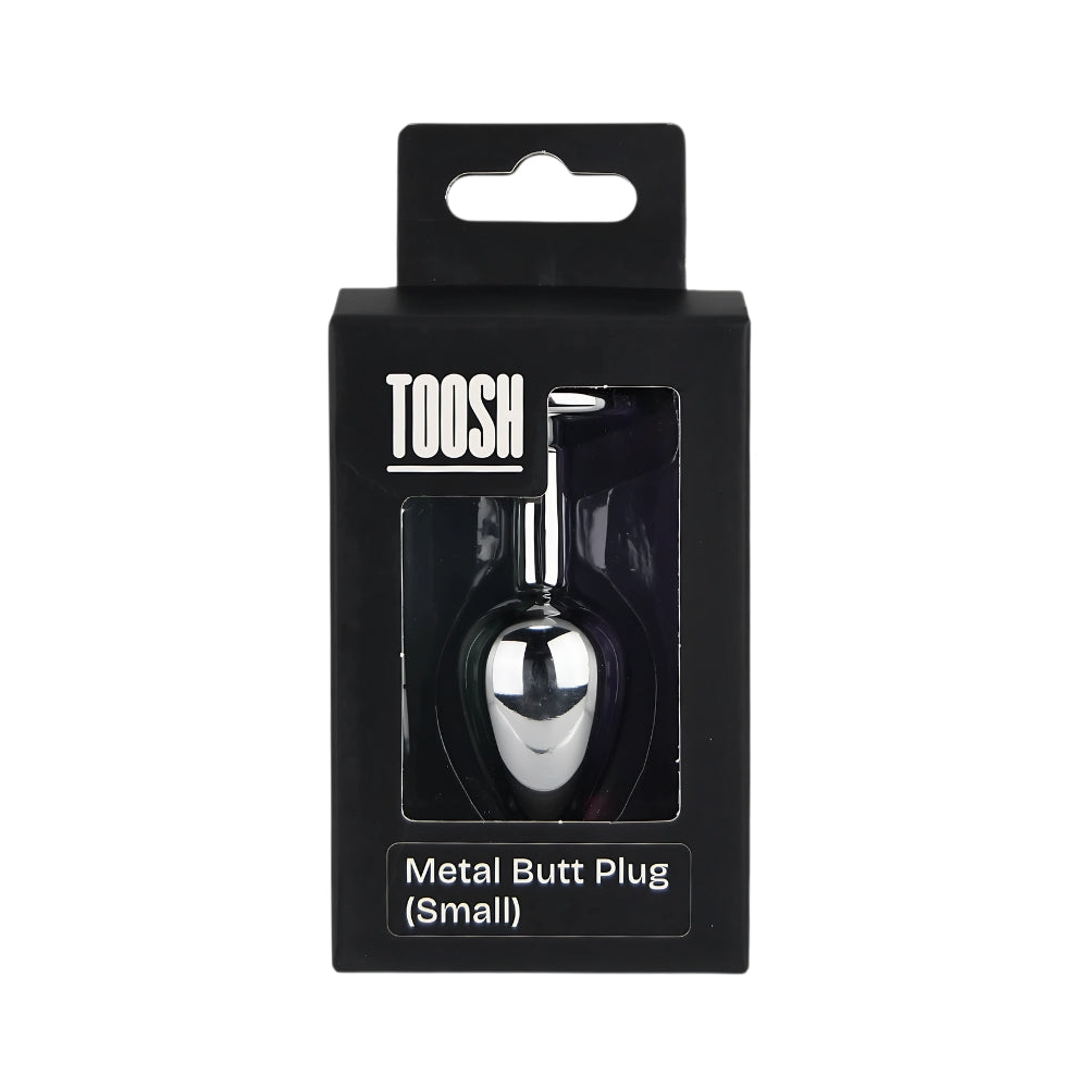 Toosh – Silberfarbener Metall-Analplug mit rotem Stein, klein