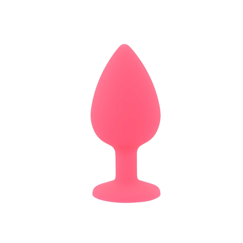 Toosh Silikon-Analplug, rosa, 3er-Set mit klaren Steinen