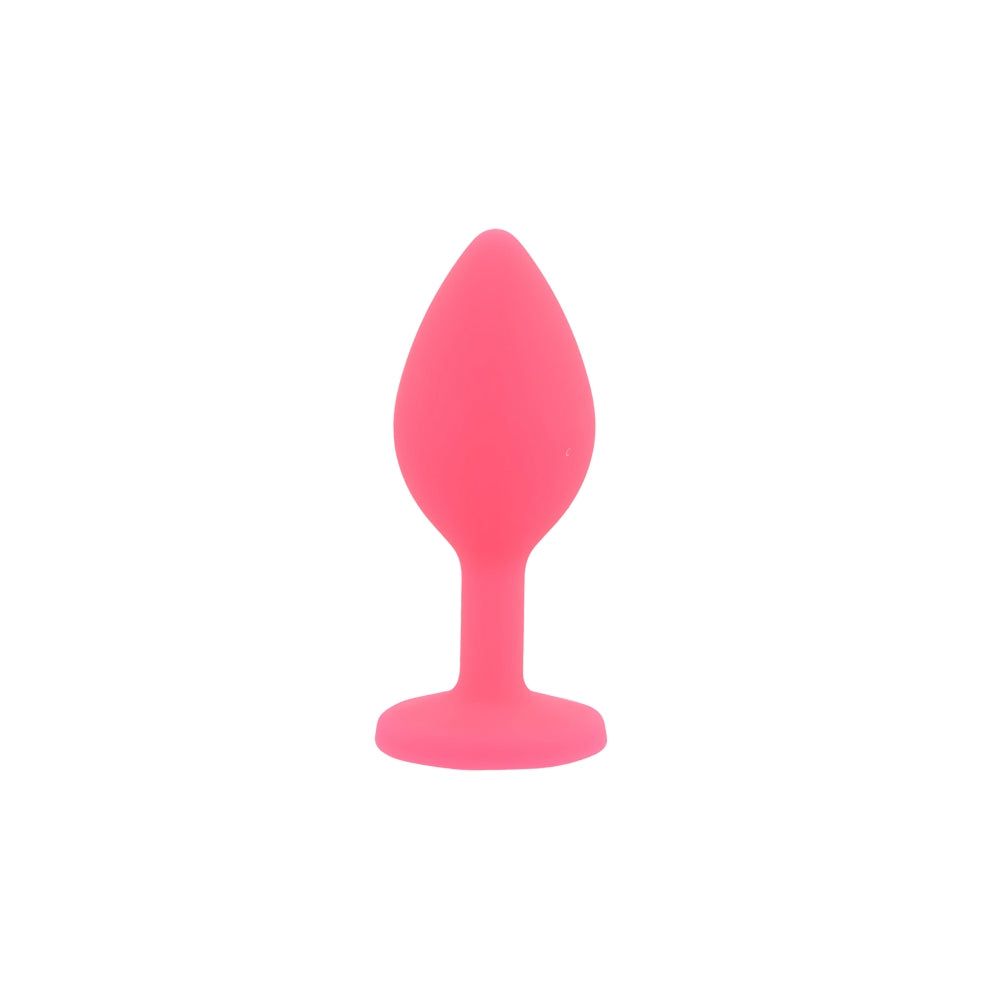 Toosh Silikon-Analplug, rosa, 3er-Set mit klaren Steinen