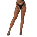 Lace by LJ Strass-Netzstrumpfhose mit offenem Schritt, schwarz