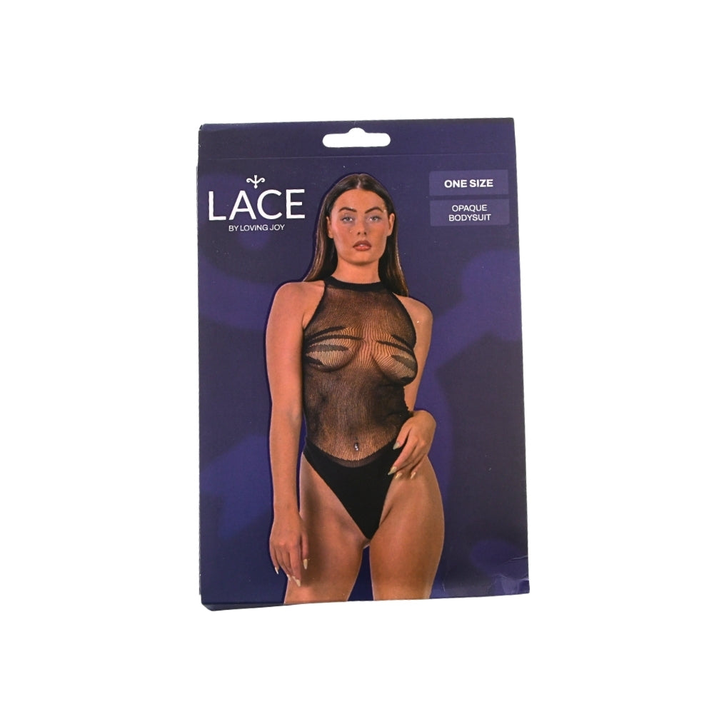 Lace by LJ – Blickdichter Body, schwarz