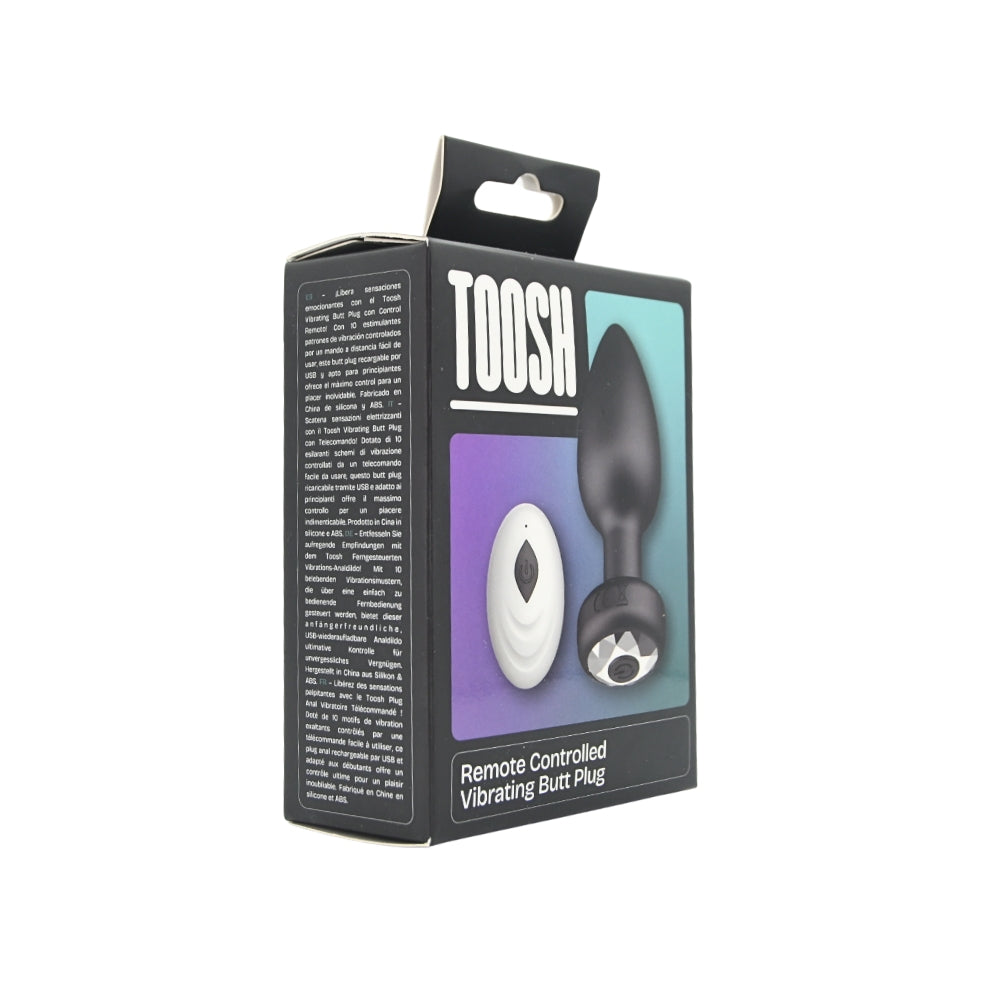 Toosh ferngesteuerter vibrierender Analplug aus Silikon – N12941