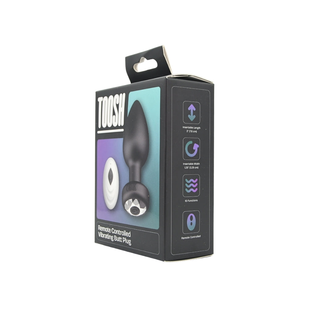 Toosh ferngesteuerter vibrierender Analplug aus Silikon – N12941