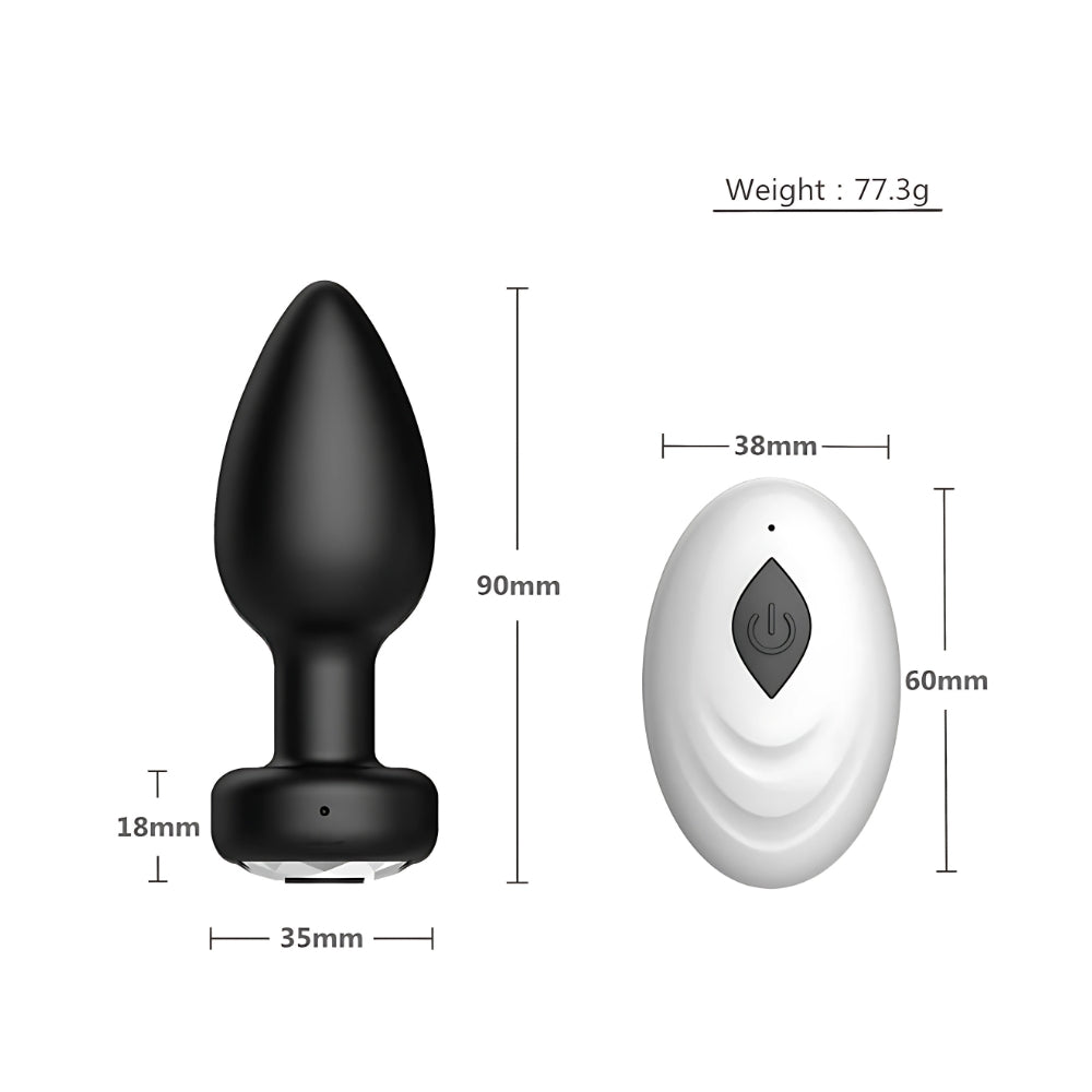 Toosh ferngesteuerter vibrierender Analplug aus Silikon – N12941