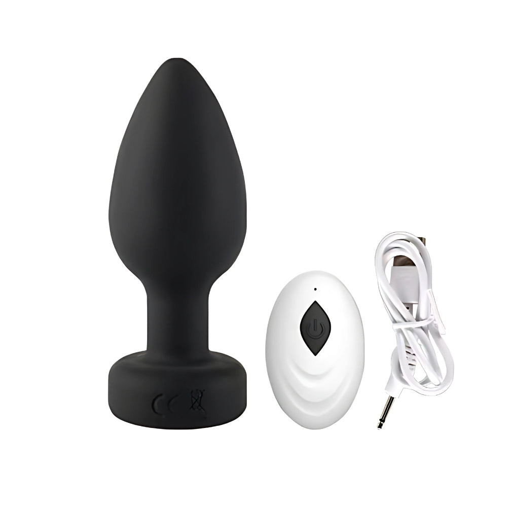 Toosh ferngesteuerter vibrierender Analplug aus Silikon – N12941