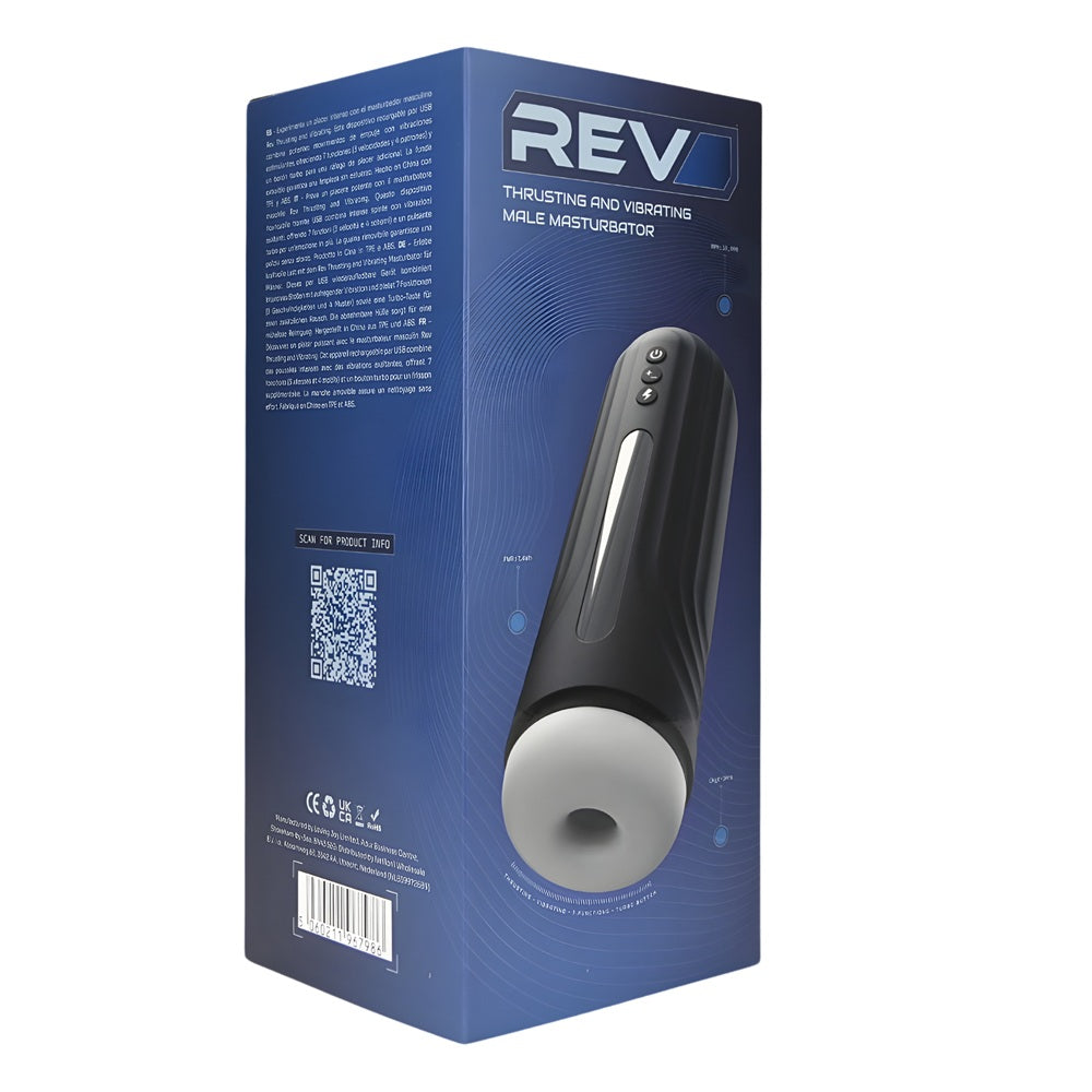Rev – Stoßender und vibrierender Masturbator für Männer