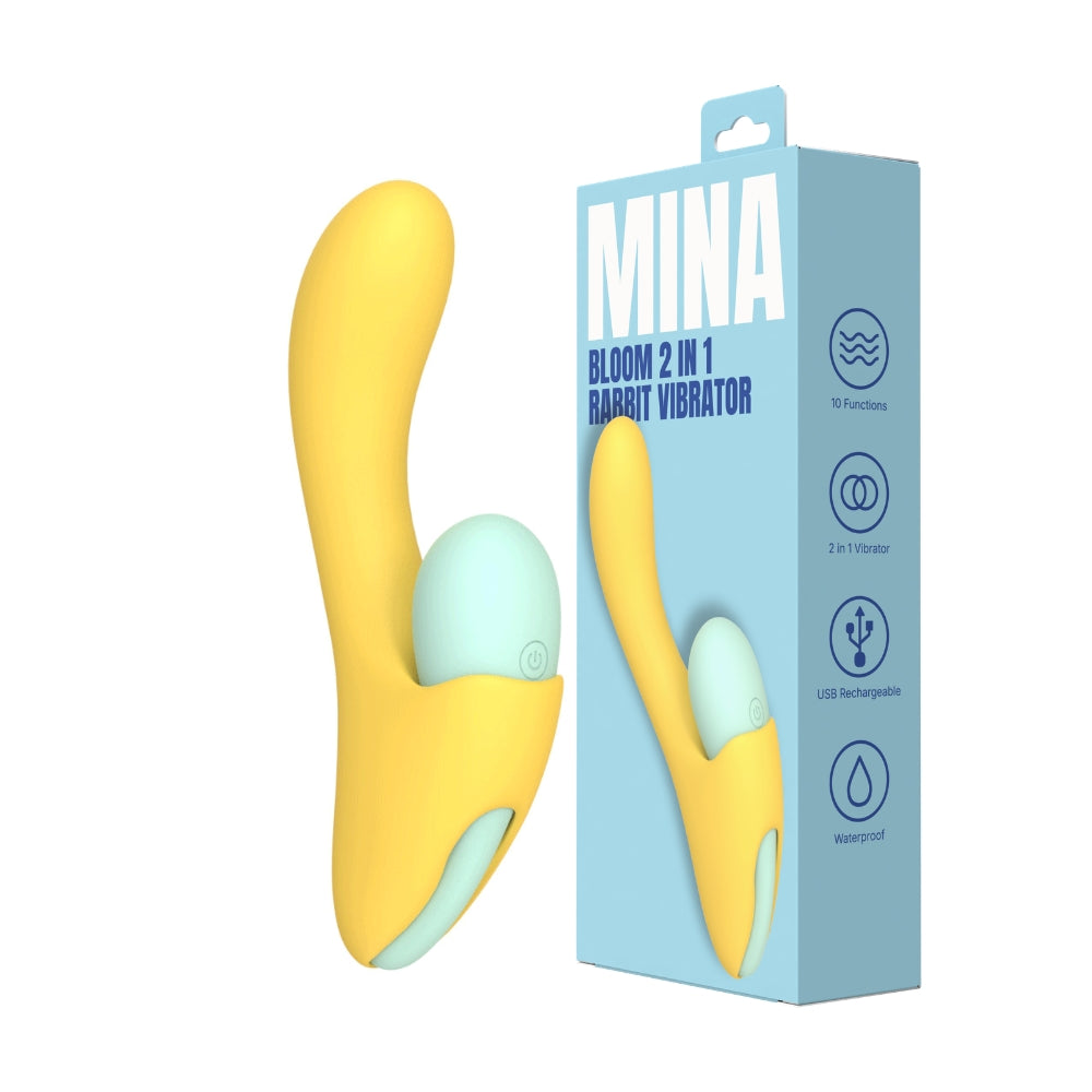 Mina Bloom 2-in-1-Rabbit-Vibrator mit abnehmbarem Vibrationsei