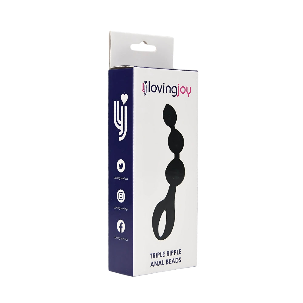 Loving Joy Triple Ripple Analkugeln – Schwarz