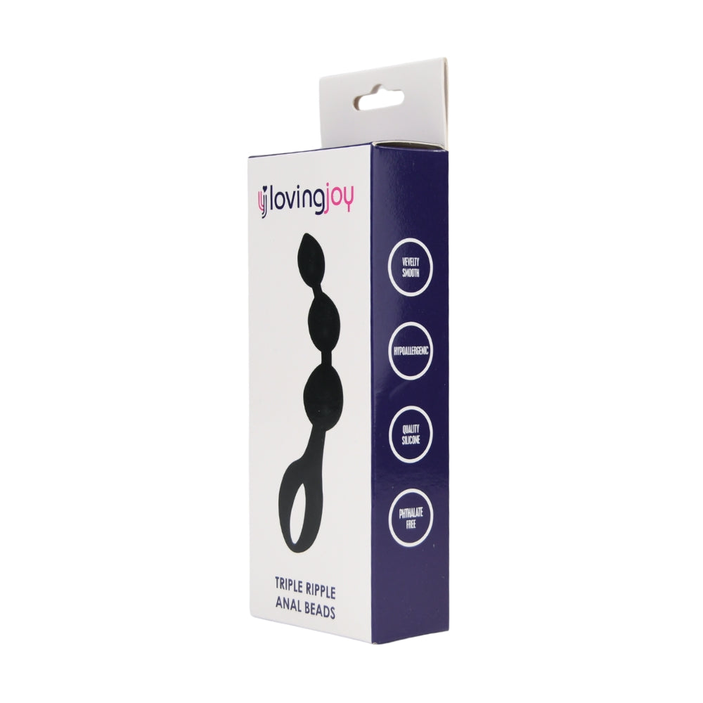 Loving Joy Triple Ripple Analkugeln – Schwarz