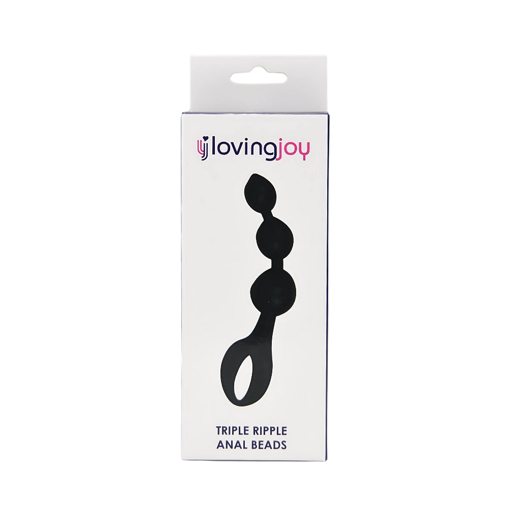 Loving Joy Triple Ripple Analkugeln – Schwarz
