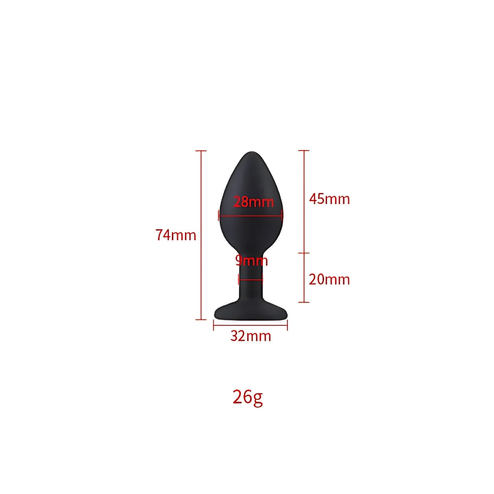 Toosh – Silikon-Analplug, schwarz, klein