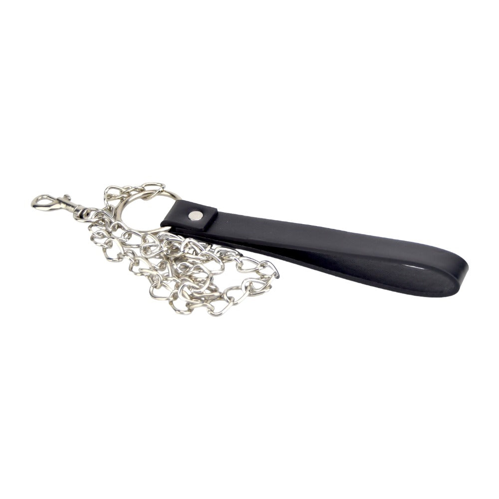 Bound to Please – Plüschhalsband mit Leine, schwarz