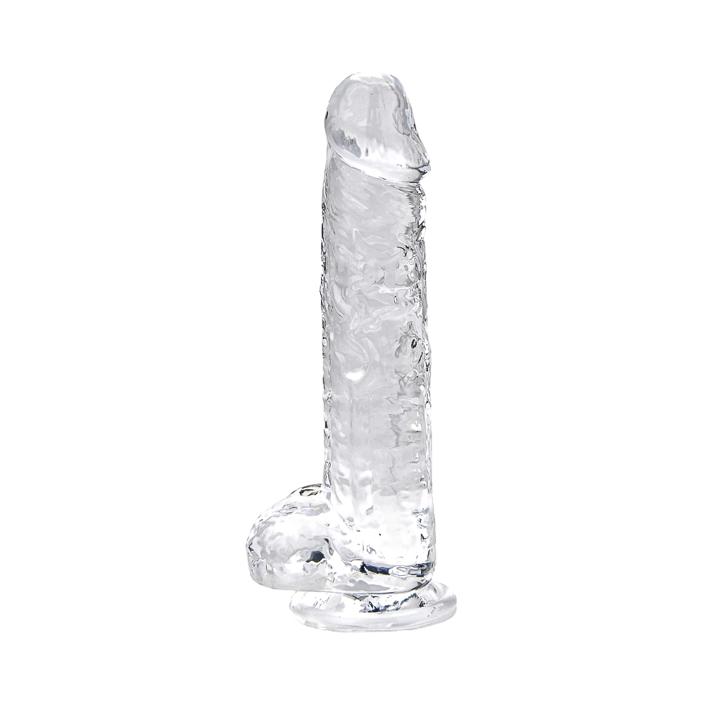 Loving Joy 19-cm-Dildo mit Hoden, transparent