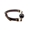 BOUND Massiver Ballknebel aus Nubukleder