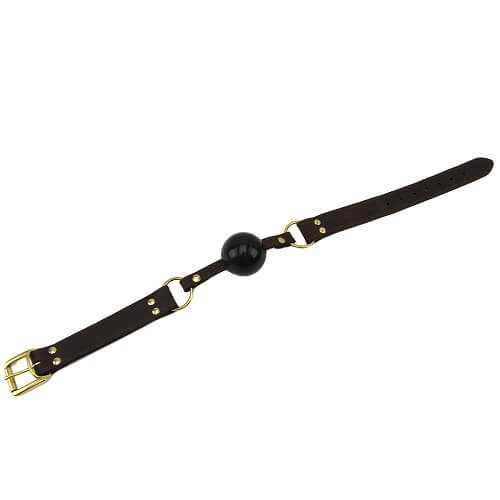 BOUND Massiver Ballknebel aus Nubukleder