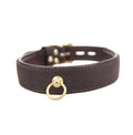 BOUND – Eng anliegendes Nubukleder-Halsband mit O-Ring