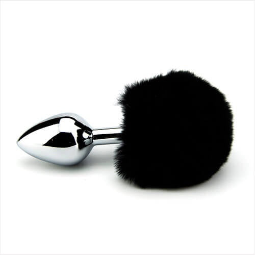 Furry Fantasy Analplug mit schwarzem Hasenschwanz